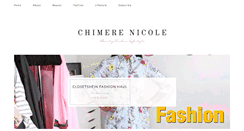Desktop Screenshot of chimerenicole.com